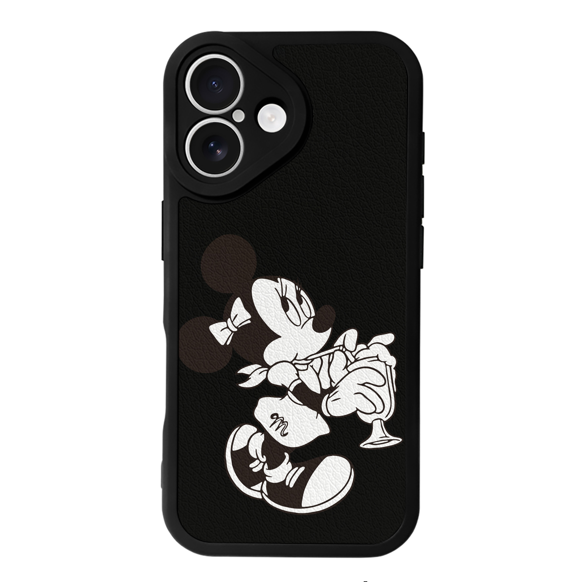 （画像用） ミッキーマウス Mickey Mouse 【iPhone 16シリーズ対応】シリコンスマホケース（レザー調） 材質：シリコン